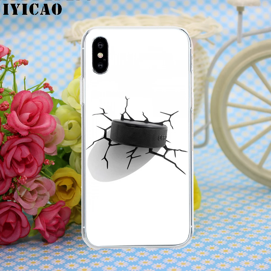 IYICAO Жесткий Чехол для хоккейного катка iPhone 4 4S 5 5S Se 6 7 7plus 8 8Plus X XS MAX XR 6s Plus 11 pro