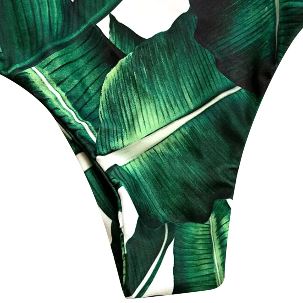2018 г. пикантные на бретельках Palm Tree Одна деталь Плавание костюм Для женщин носить