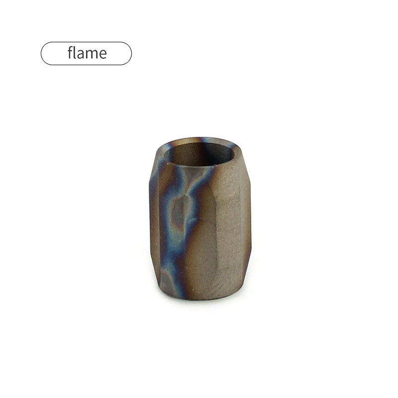 flame 1 шт. пламя титановый сплав Красочные ножи бусины титан Кемпинг выживания EDC Паракорд аксессуар - Цвет: flame