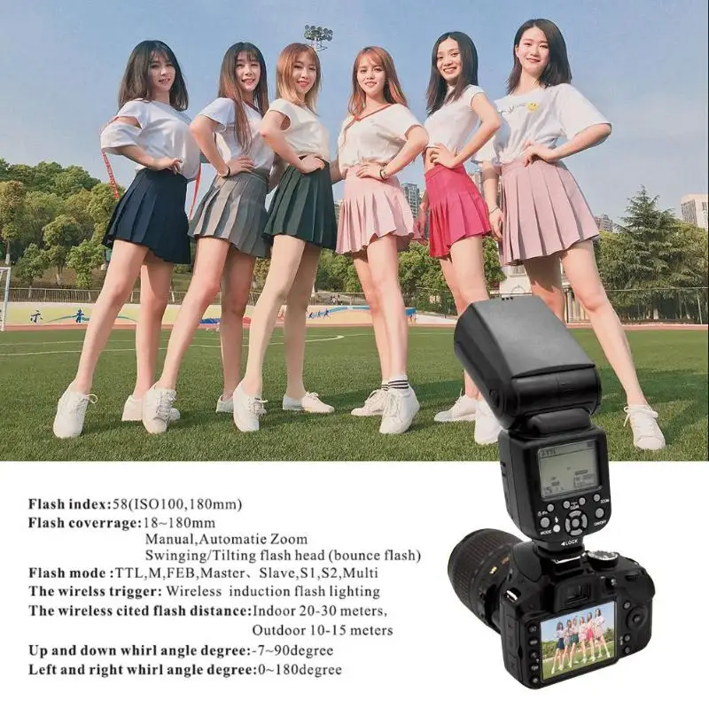 G1 TTL Универсальная вспышка для камеры Speedlite 1/8000 с Радиоуправляемый режим Canon Nikon