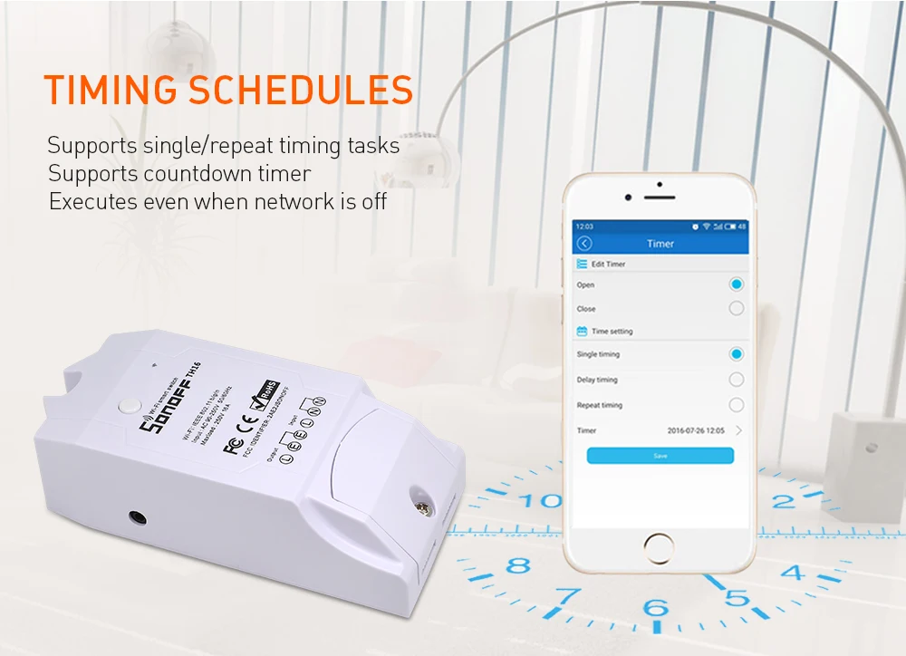 SONOFF TH16 16A умный Wifi переключатель температуры и влажности монитор с датчиком Am2301 Ds18b20 Si7021 водонепроницаемый зонд Google Home