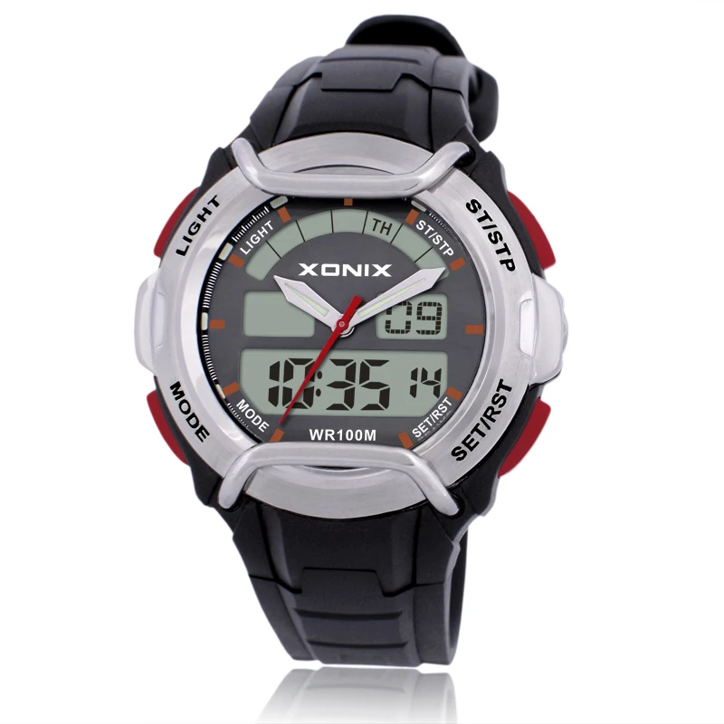 Часы мужские кварцевые с ЖК дисплеем для плавания|watch whistle|watch clockclock time |