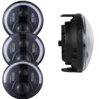 7-дюймовые круглые фары, мотоциклетный проектор, светодиодная фара DRL Angel eye, гало, фара для Honda CB 400 500 1300 Hornet 250