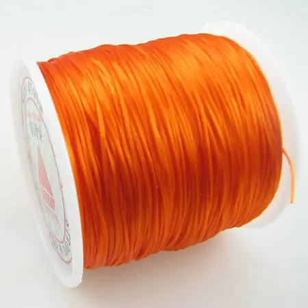 

1mm Colorfast Strong & Stretchy Elastic Cord -Orange-200 Meters/2 Rolls+Jewelry Findings Bracelet Beading Cords Accessories