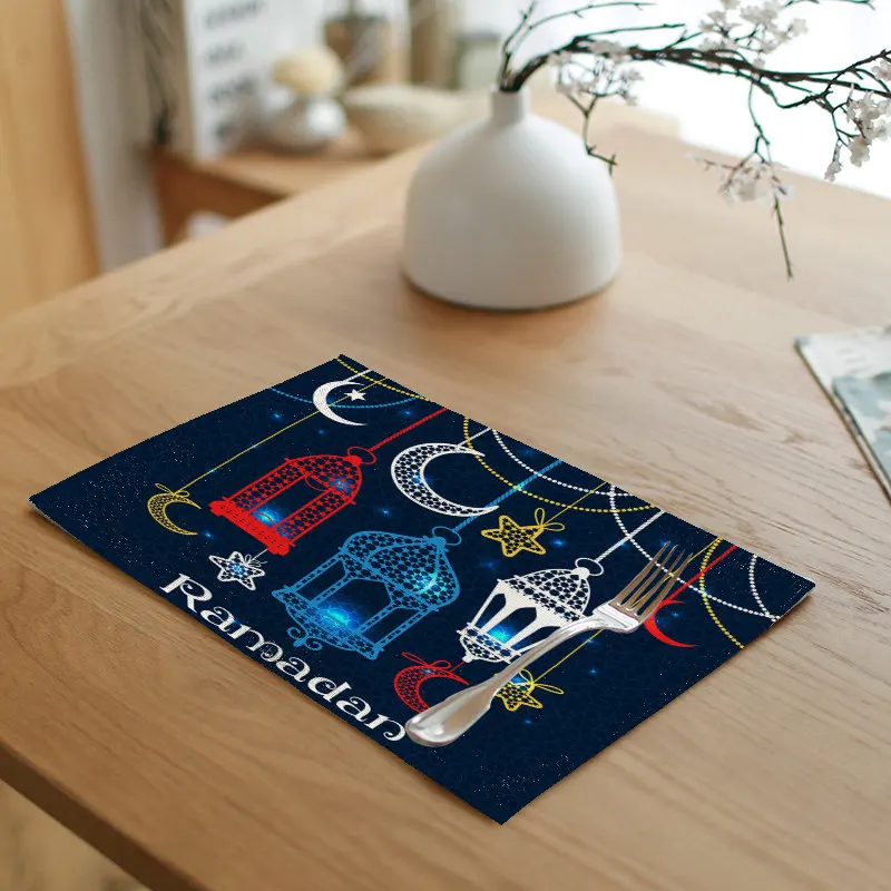 Рамадан фестиваль украшения салфетка мука прекрасный замок льняное украшение