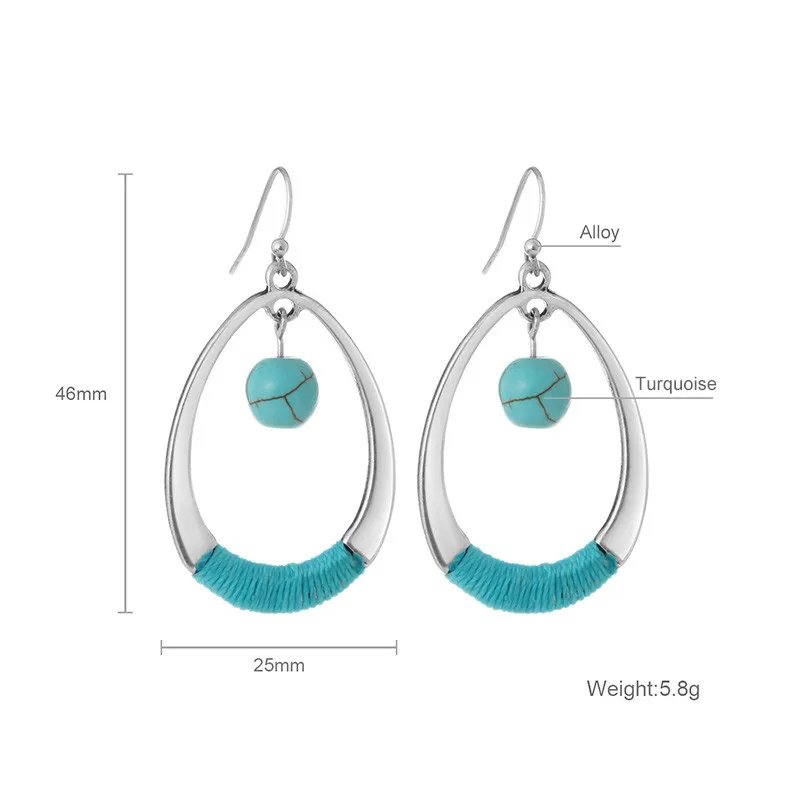 Женские круглые висячие серьги в богемном стиле из полимерных бусин