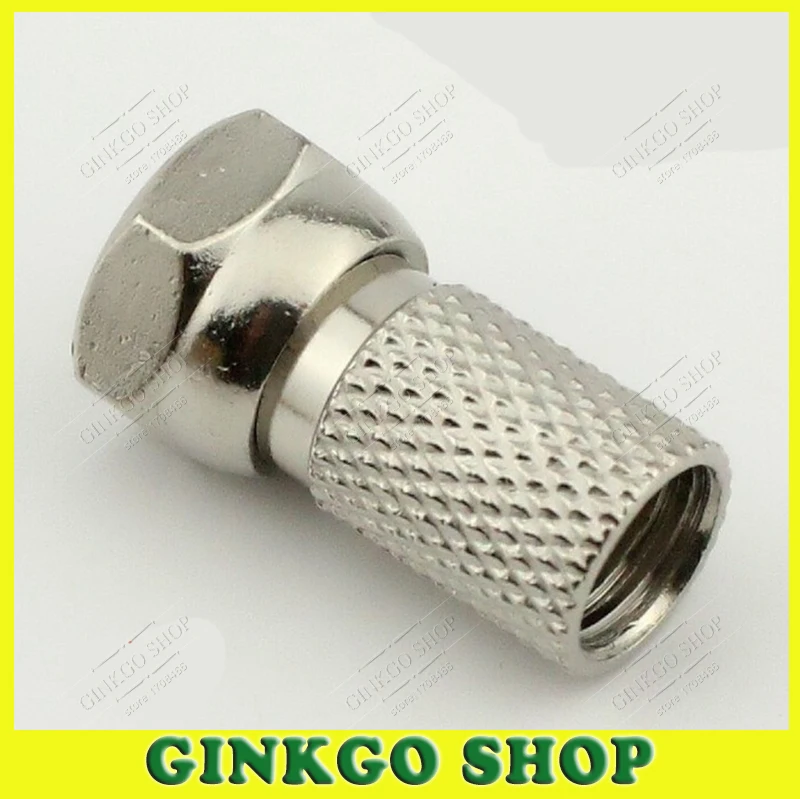 50 шт./лот медные метрические самозатягивающиеся F головки 75-5 2 экранированные