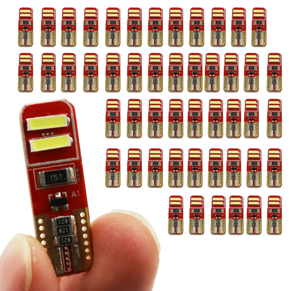 YSY Новый 50 шт. T10 led canbus W5W t10 4smd 7020 7014 свет 4LED лампа без ошибок светодиодные огни для