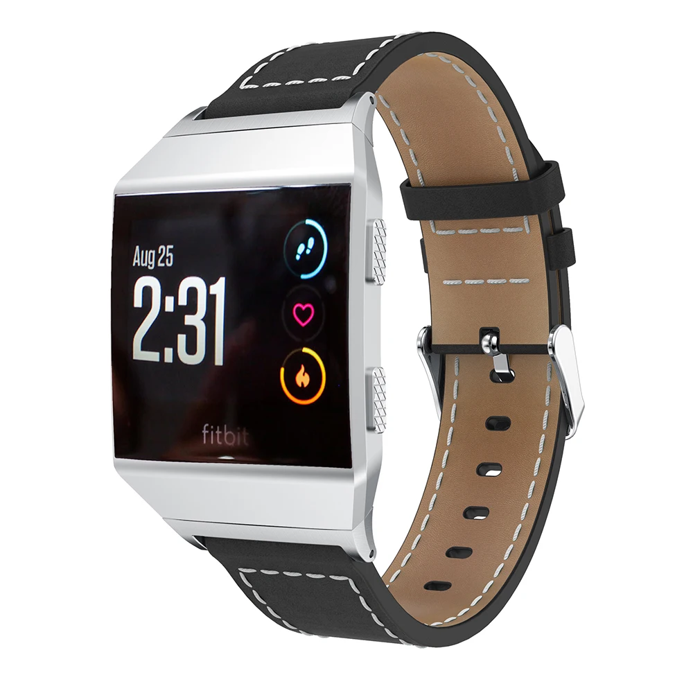 Кожаные ремешки совместимые с Fitbit Ionic Сменные аксессуары из натуральной кожи