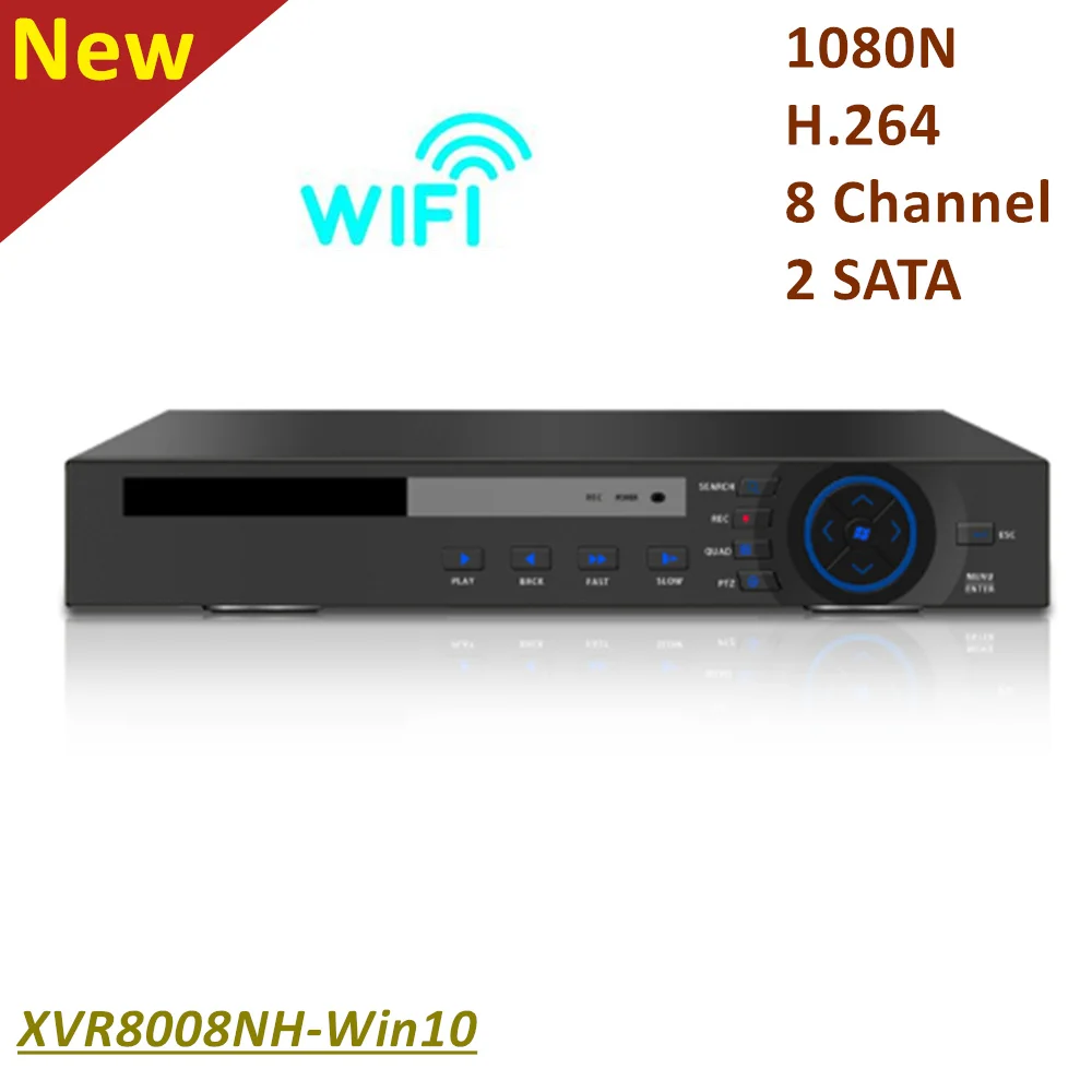 CCTV сетевой видеорегистратор 8 каналов 5 в одном рекордер AVR TVR CVR DVR NVR 1080N H.264 2 SATA
