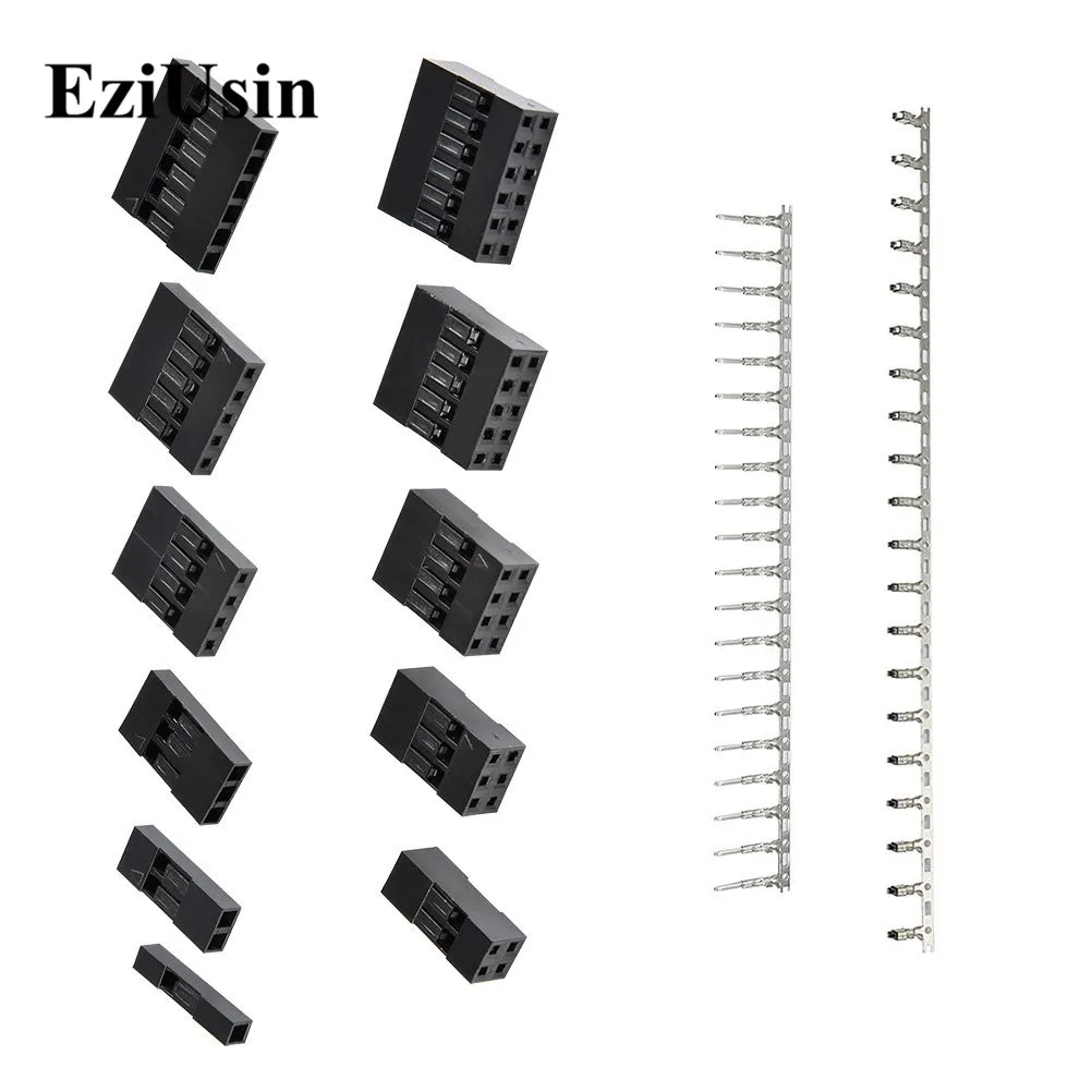 

620Pcs Housing Dupont Connector 2.54mm Pitch JST SM 1~6 Pin Header Male Female Crimp Pins Terminal Adaptor Assortment Kit