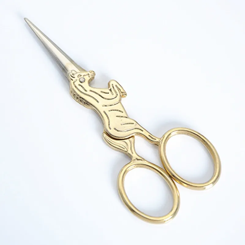 Европейские винтажные Цветочные Ретро Швейные ножницы из нержавеющей стали 10 см