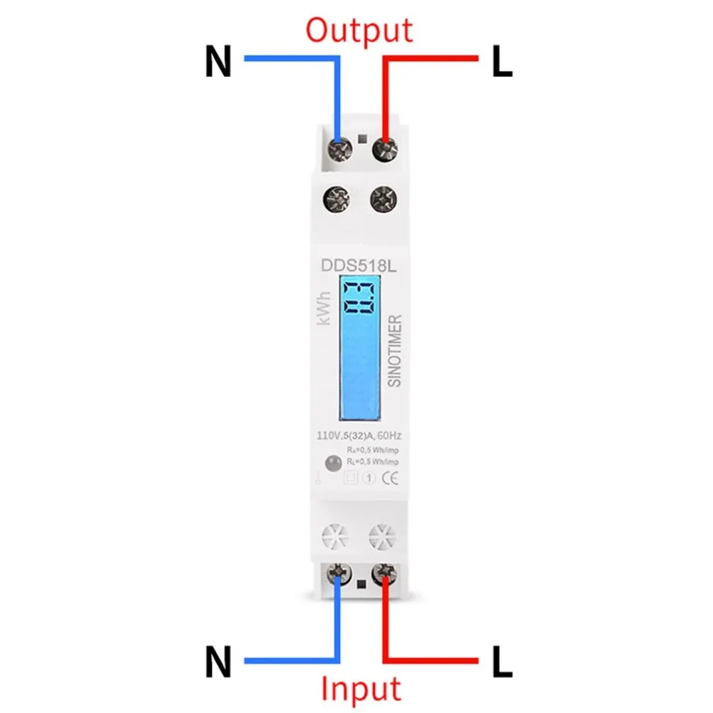 SINOTIMER Single Phase Power Consumption Energy Watt Analyzer KWh AC 110V Digital LCD Electricity Usage Monitor Wattmeter | Инструменты