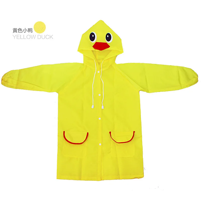yellow PPXX/детский плащ-дождевик с рисунком из мультфильма; водонепроницаемое снаряжение; плащ-пончо для маленьких детей; плащ с капюшоном - Цвет: yellow