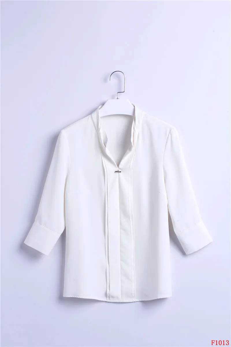 Женская офисная блузка белая рубашка для работы лето 2019|Рубашки| |