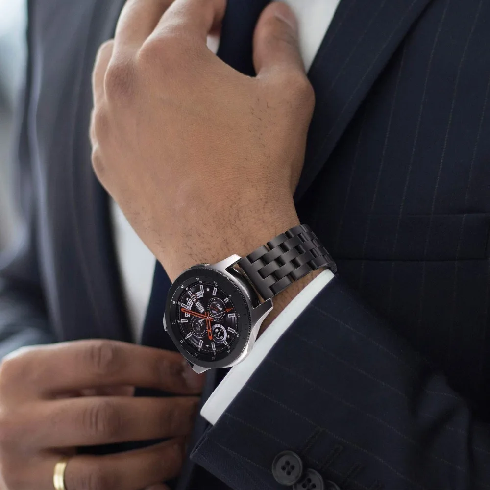 Универсальный ремешок из нержавеющей стали 20 мм 22 для Samsung Galaxy Watch Active 2 40 44