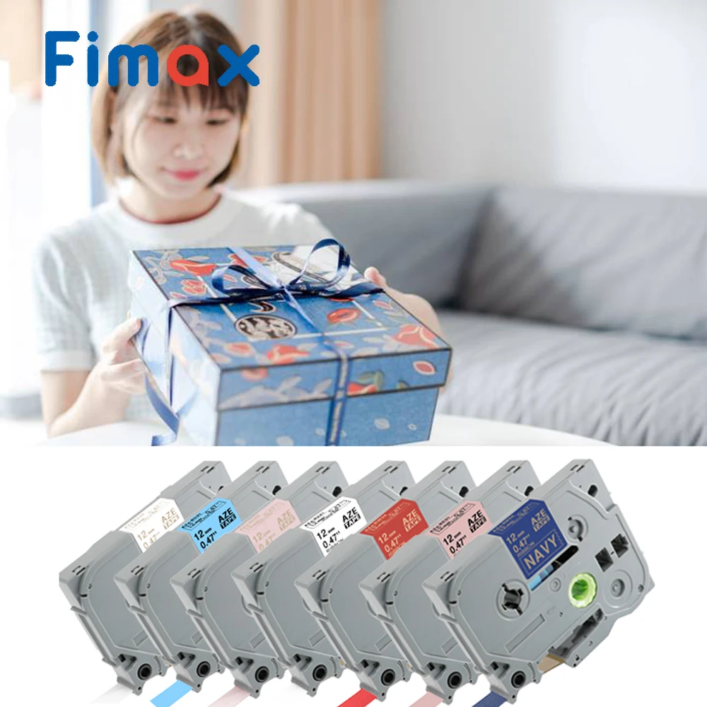 Fimax 1 шт. атласная лента 12 мм TZe для маркировки RE34 TZ RN34 TZE RE31 подарка совместима с