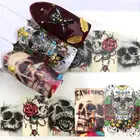 1 шт. ужас Хэллоуин наклейка на ногти водная самоклеющаяся наклейка для дизайна ногтей татуировки для самостоятельного декора обертывания