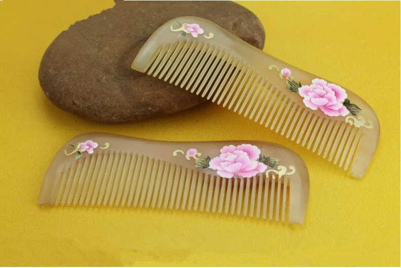 Высокое качество 13 см Натуральная Роговая расческа для волос уход за здоровьем