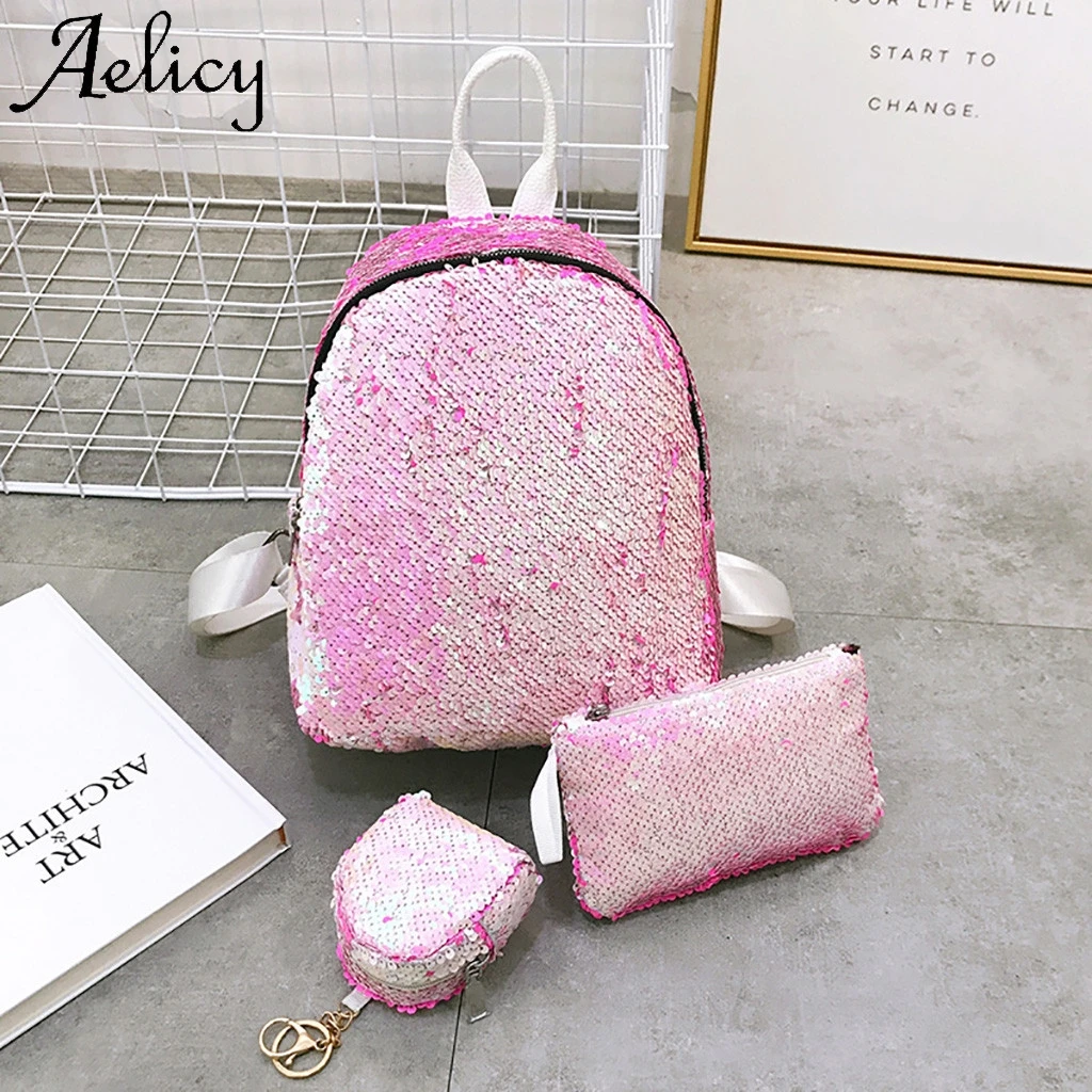 Aelicy Женская разноцветная сумка с блестками Универсальная Портативная