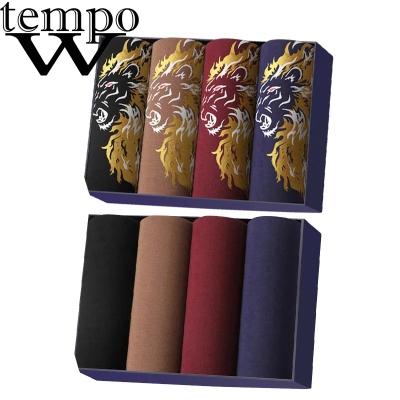 WTEMPO 8 шт./партия брендовые Модные мужские боксеры мягкое дышащее нижнее белье однотонное для мужчин трусы