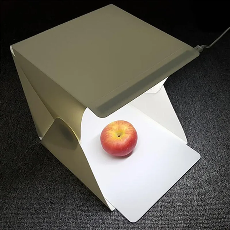 Портативный складной лайтбокс 40*40 см для фотосъемки со светодиодной подсветкой