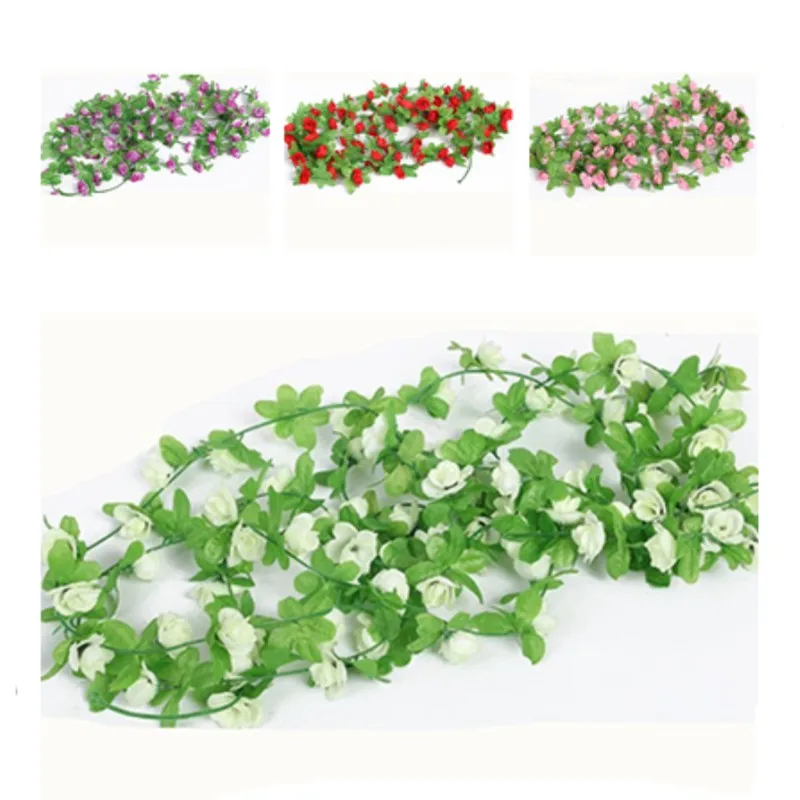 5 шт. 7 футов дома декоративные реального прикосновения шелковые цветы с листья