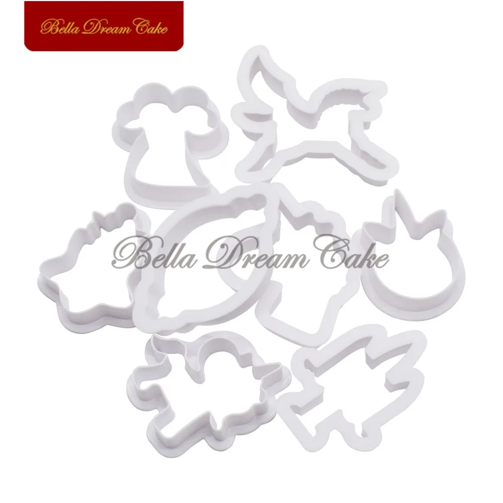 8 шт./компл. Единорог резак для печенья форма тиснения резаки сахарного ремесла