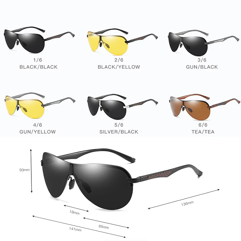 Запрещены 1976 поляризованных солнцезащитных очков Для мужчин вождения Алюминий