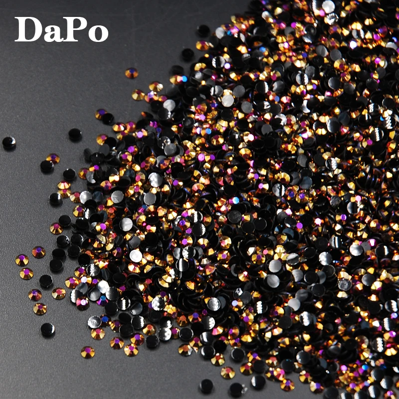 Новое золото розовое желе AB цвета полимер для дизайна ногтей стразы без горячей