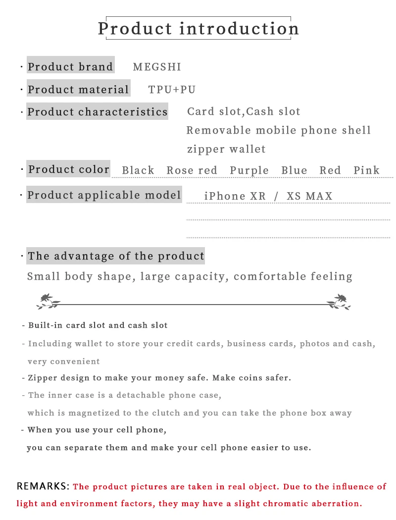 MEGSHI кожаный съемный чехол для iPhone XR чехол 2 в 1 кожаная сумка на молнии для iPhone XS Max Чехол кошелек для кредитных карт Чехол