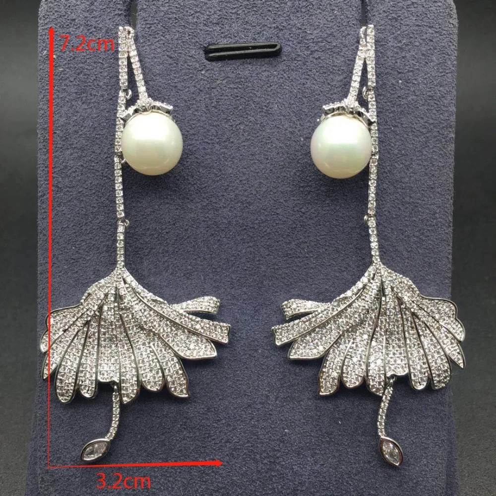 Женские ассиметричные серьги капельки с жемчугом 2 шт. в форме платья стиле АБ