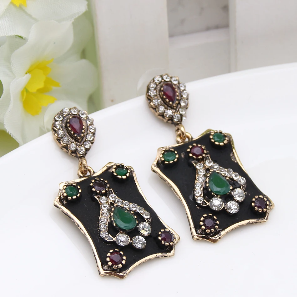 Серьги в форме сердца для женщин длинные серьги виде цветов из смолы золотистого