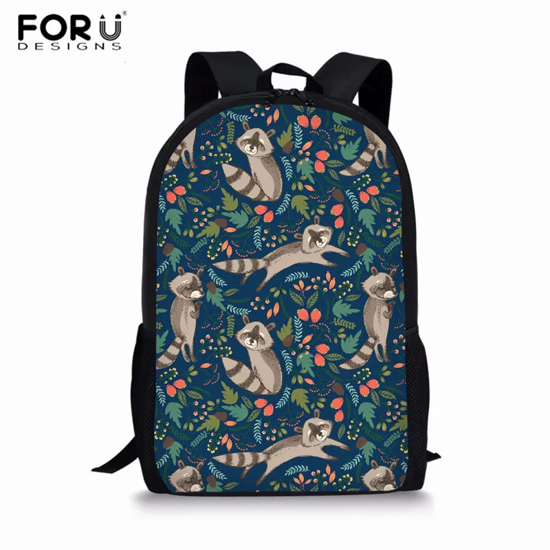 L5275C FORUDESIGNS/комплект школьной сумки с милым принтом енотов; сумки для книг для девочек; школьные сумки для учеников начальной школы; детская сумка; чехол-карандаш - Цвет: L5275C