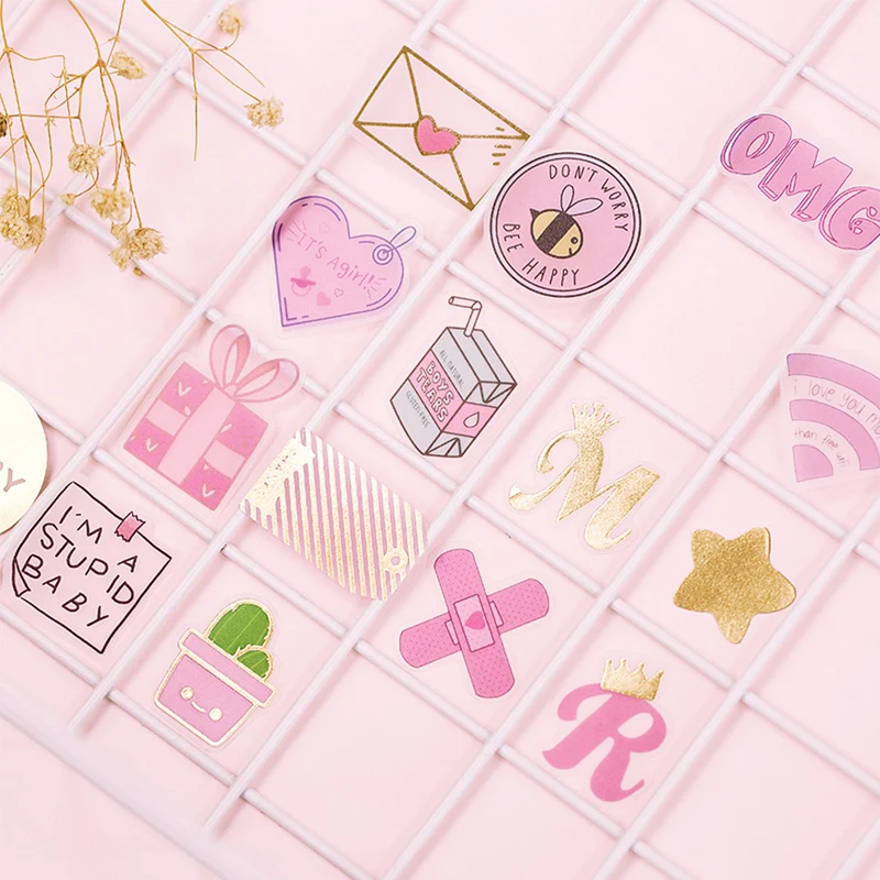 100 шт./лот Yuxian красивая розовая растительная бумажная наклейка kawaii украшение DIY альбом дневник в стиле скрапбукинг этикетка наклейки канцелярские товары