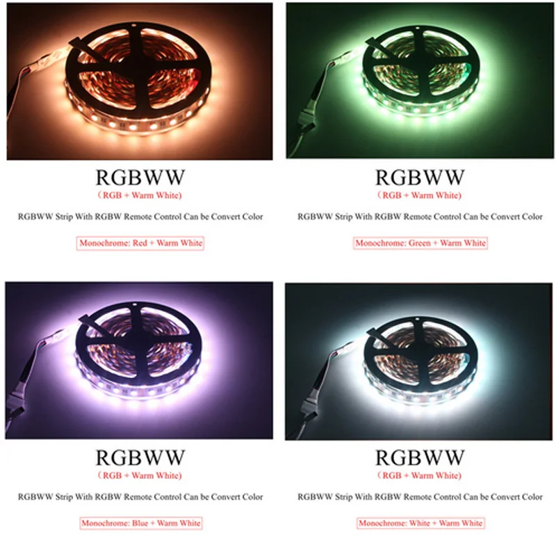 Светодиодная лента 4 в 1 RGBW 5050 12 В постоянного тока гибкая светодиодсветильник RGB +