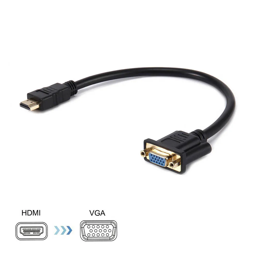 30 см HDMI к VGA Женский видео адаптер конвертер кабель 15 Pin шнур провод линия для HDTV