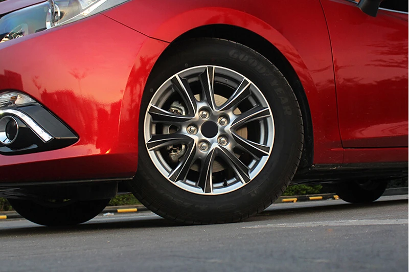 SUNFADA черная Ступица колеса углеродное волокно наклейки для автомобиля новой MAZDA 3