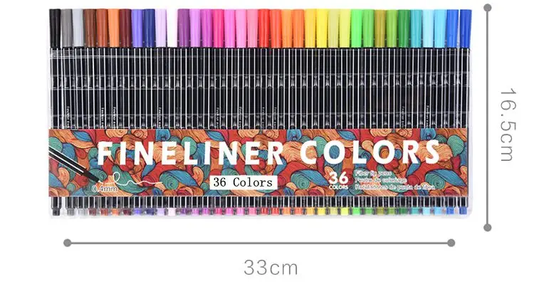 24/36 цветов, набор тонких карандашей для карандашей Micron, двухсторонний маркер, цветные, 0,4 мм, манга для рисования, школьные иглы, комиксы, художественные маркеры