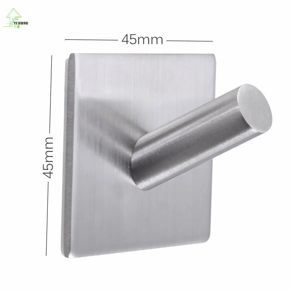 Самоклеящийся крючок стойка для ключей из нержавеющей стали органайзер хранения