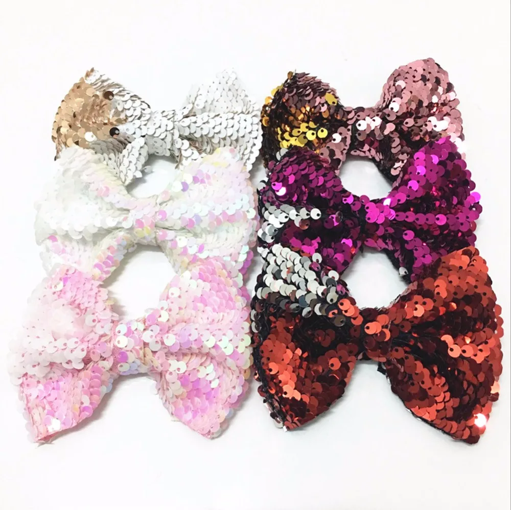 30 шт./лот, 4 ''блесток Spangle Луки, волос бантом для одежды и головных уборов оголовье аксессуары для волос