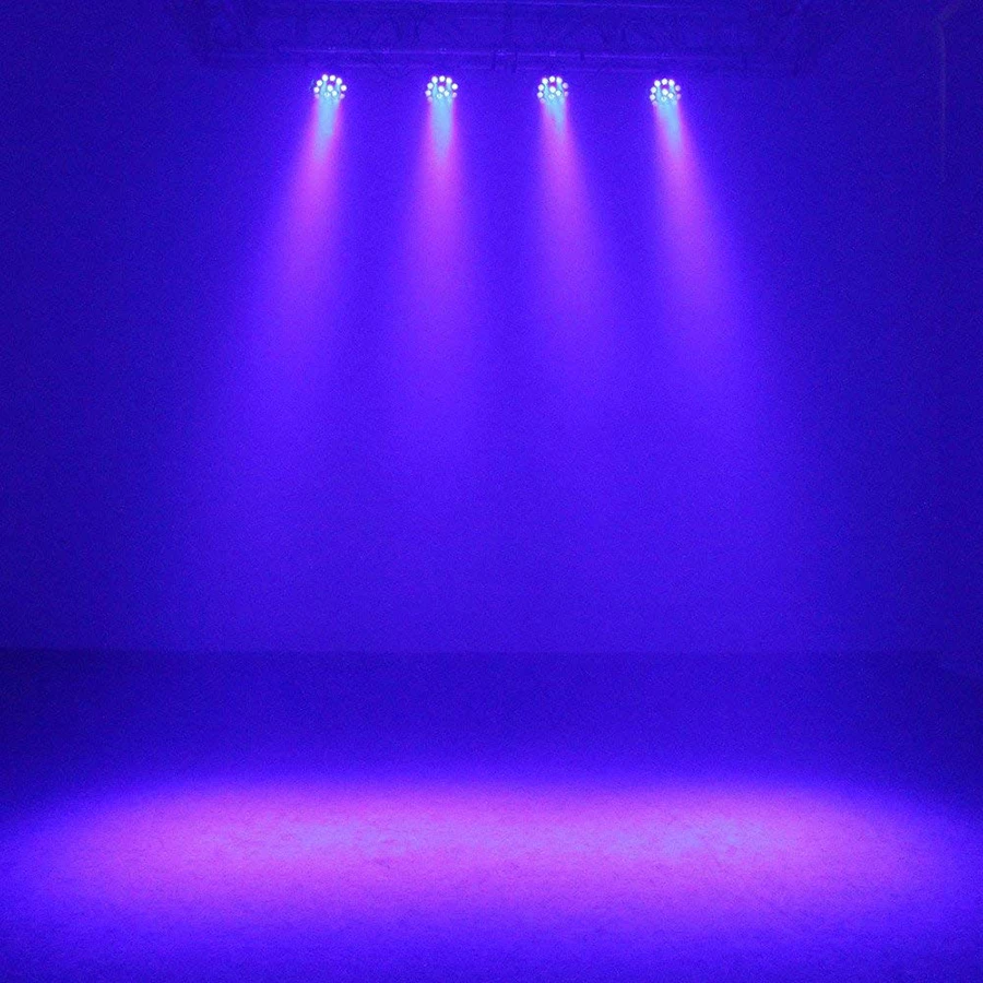 Авто звук активный 36 Вт UV 12 Светодиодный сценический светильник s DMX512 Master-slave Ультрафиолетовый черный Par дискотечный светильник для вечерние и свадебные KTV Club