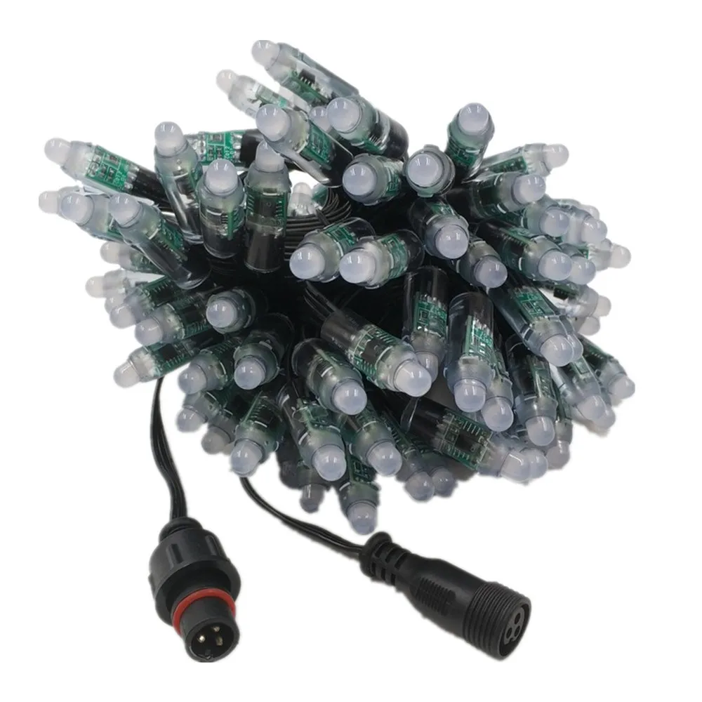 Бесплатная доставка (от двери до двери) Нет тарифа! 100ct DC12V WS2811 пуля led pixel с лучом wu