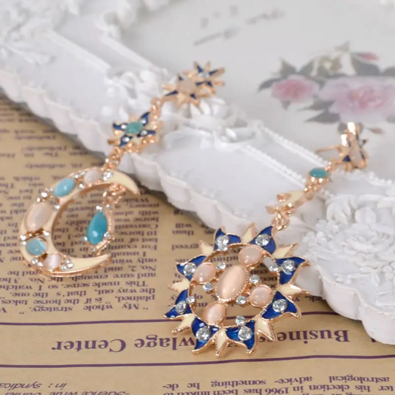 ACEMIR Women Fashion Statement Party Earrings Charms Moon And Sun Design Ethnic High Quality Pretty Girl Dangle E02 | Украшения и