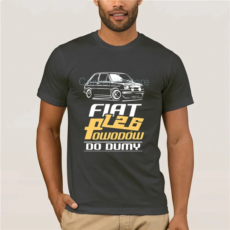 Футболка мужская с принтом POWODOW DO DUMY Meska модная повседневная одежда FIAT 126