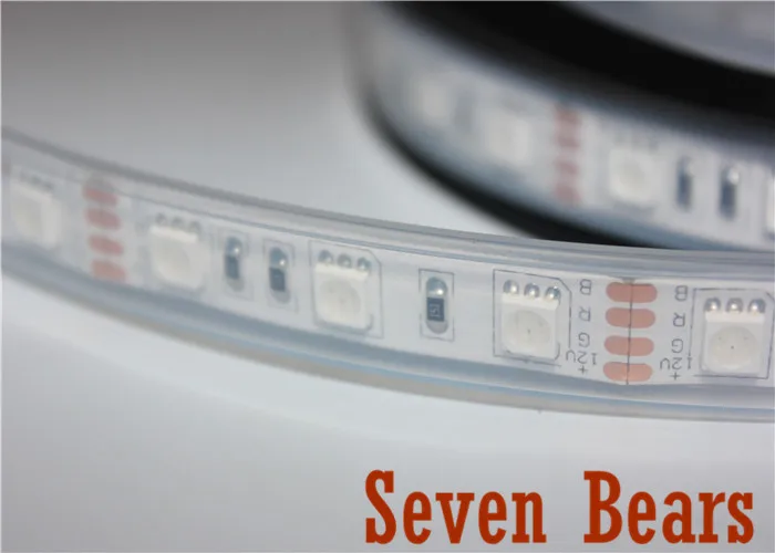 Водонепроницаемая светодиодная лента IP67 5 м/лот водонепроницаемая 5050 RGB 300 12 В