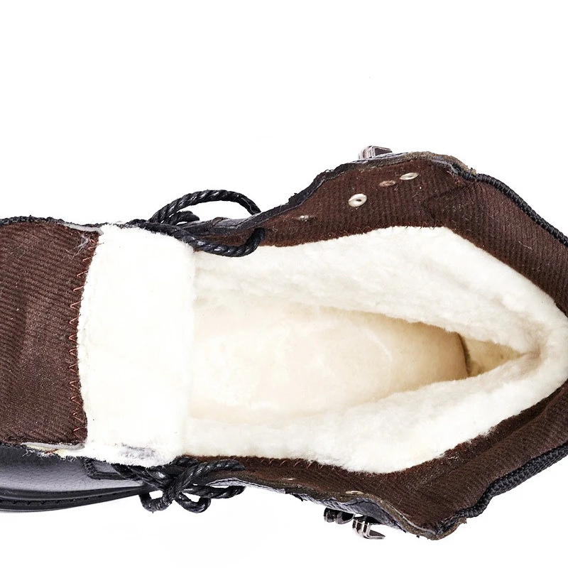 

Мужские зимние ботинки из натуральной кожи, с натуральной шерстью