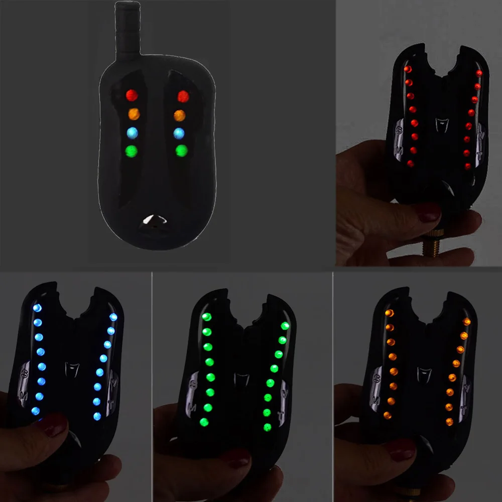 Карп рыбалка 16 LED свет в молнии защитный чехол сигнализация с приемником 1 + 4