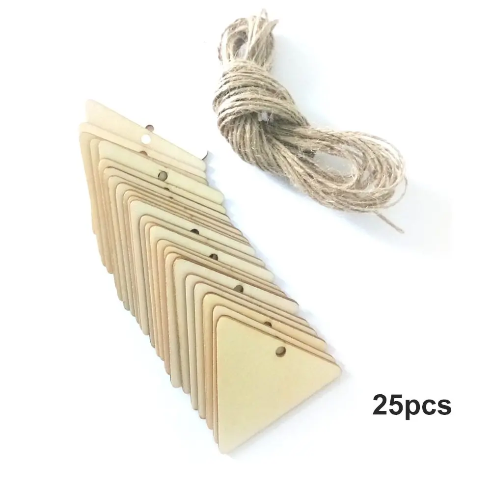 25 шт./компл. деревянные доски бирки подвесные этикетки логотип знак лист сделай