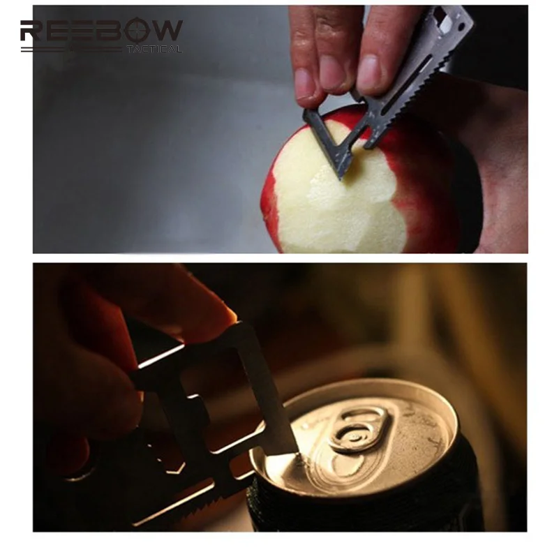 

Outdoor multifunction stainless steel card edc tool camping universal life-saving tool switzerland saber pocket card multi tool